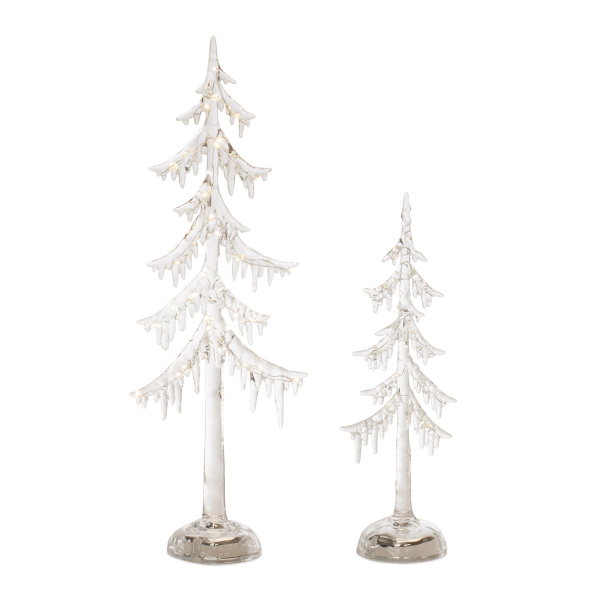 LED Acrylic Dripping Pine Tree (Set of 2)
