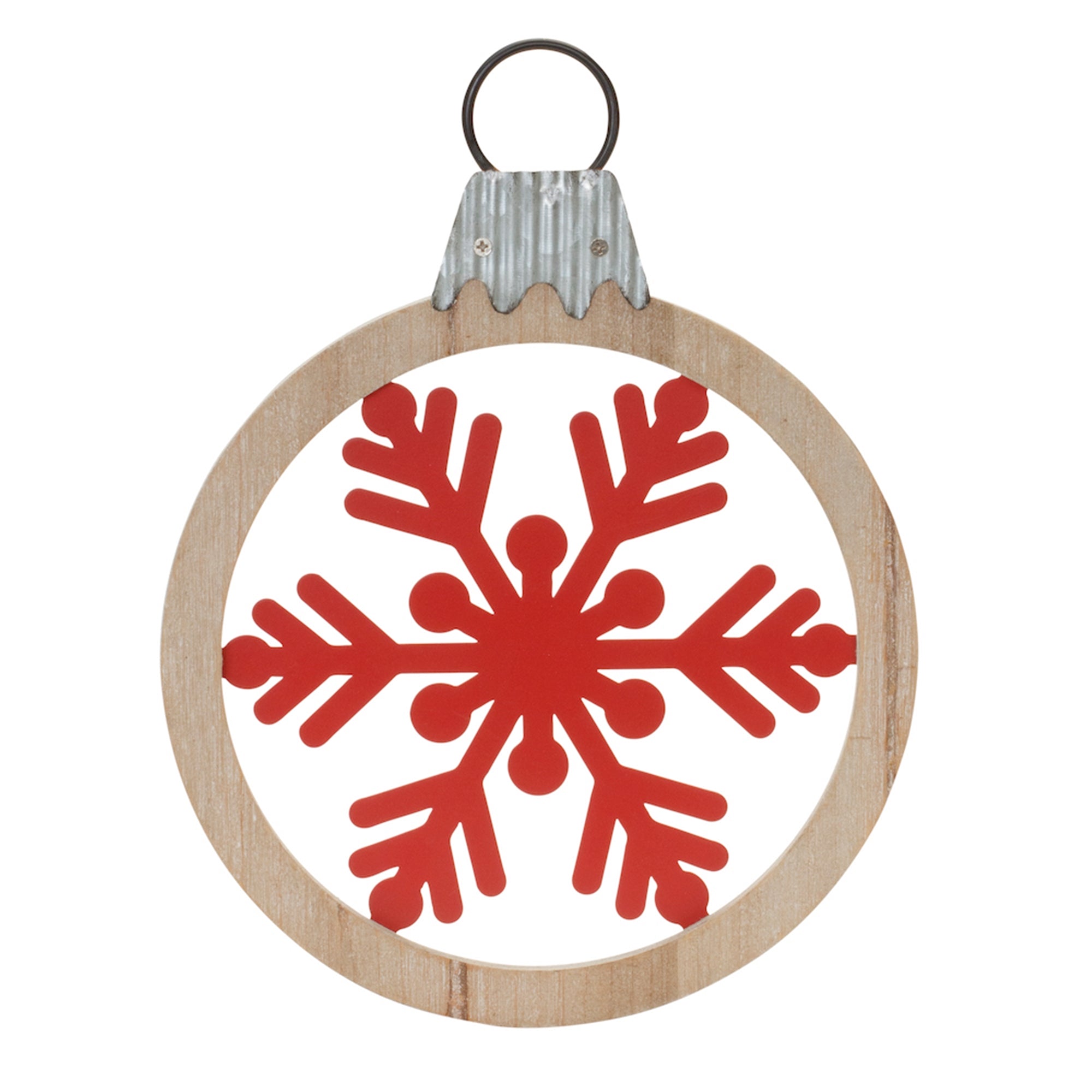 Metal Snowflake with Oranment Frame (Set of 6)