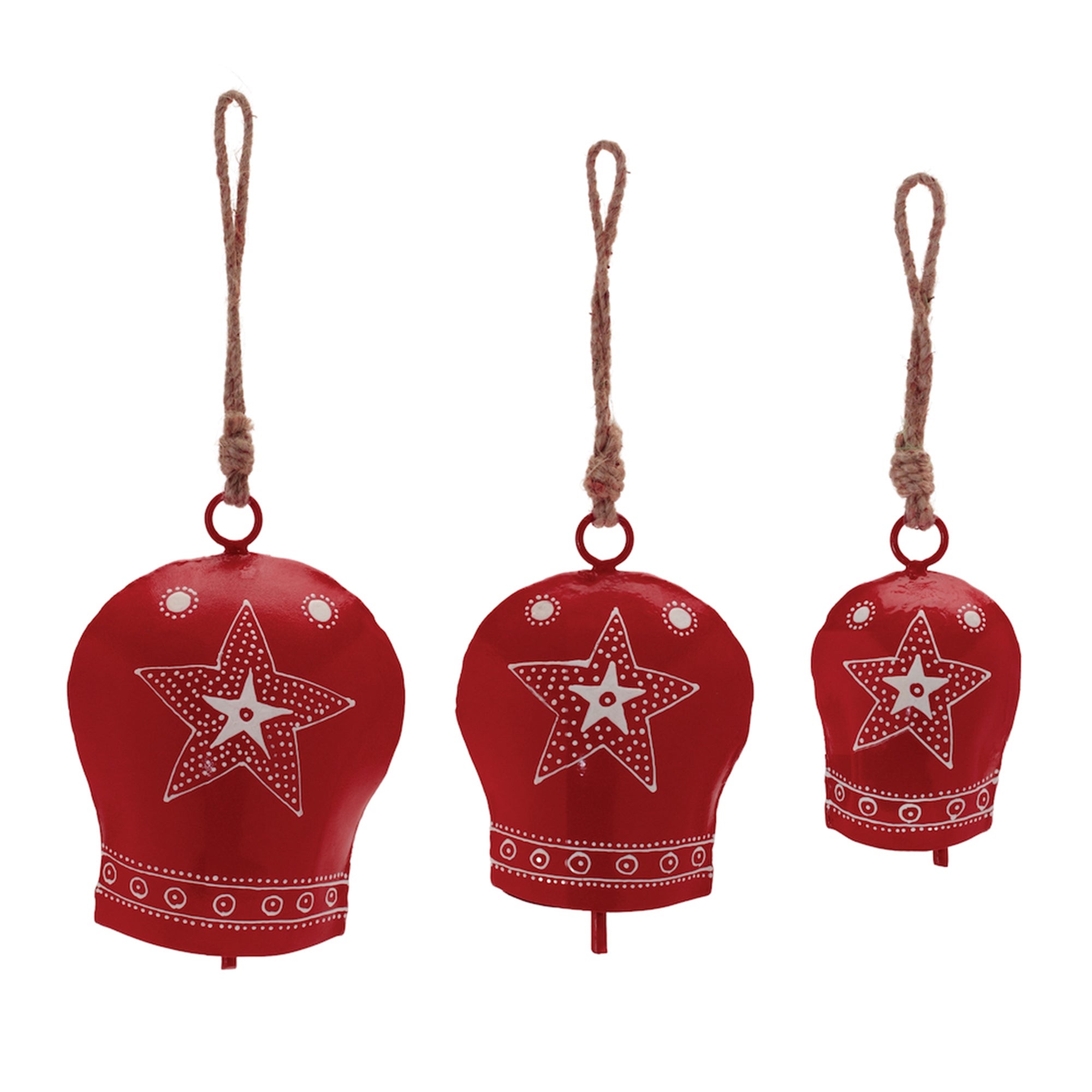 Metal Star Bell Ornament (Set of 6)