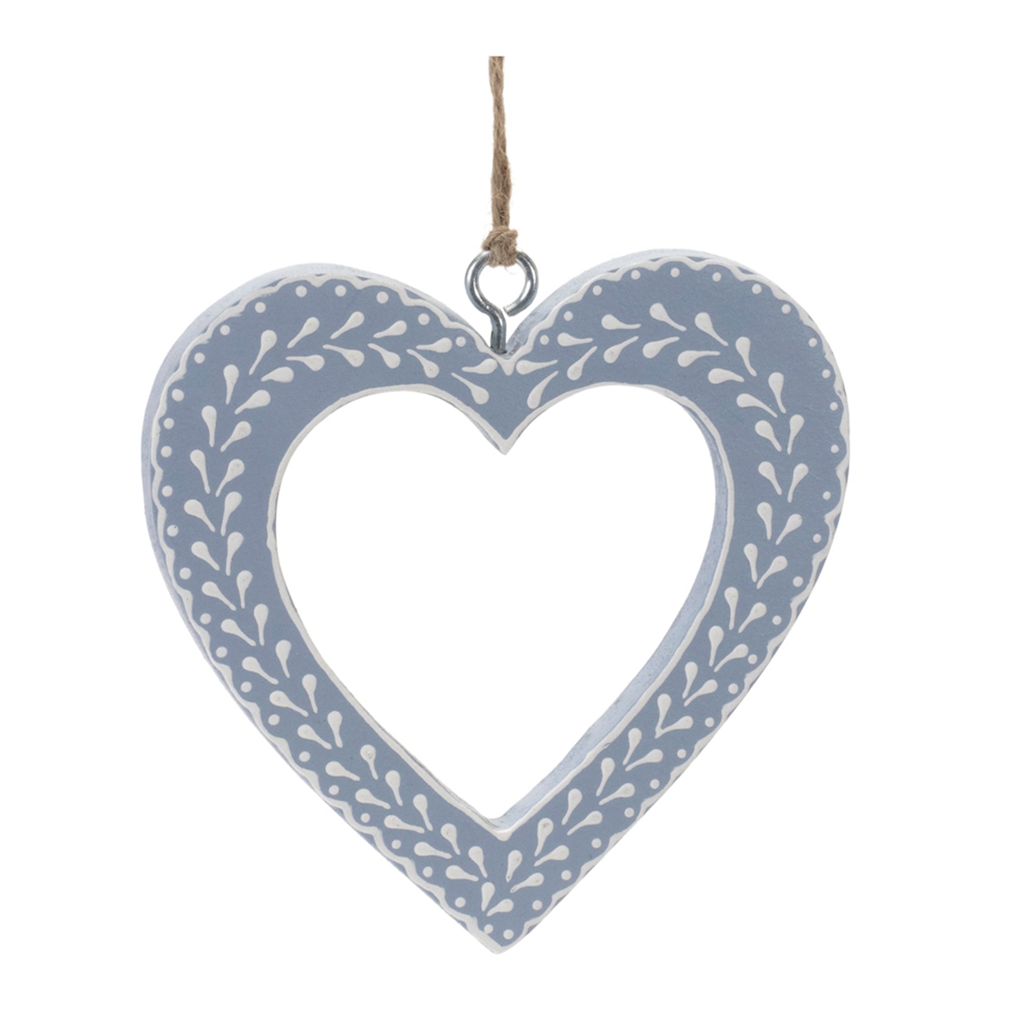 Metal Heart Outline Ornament (Set of 12)