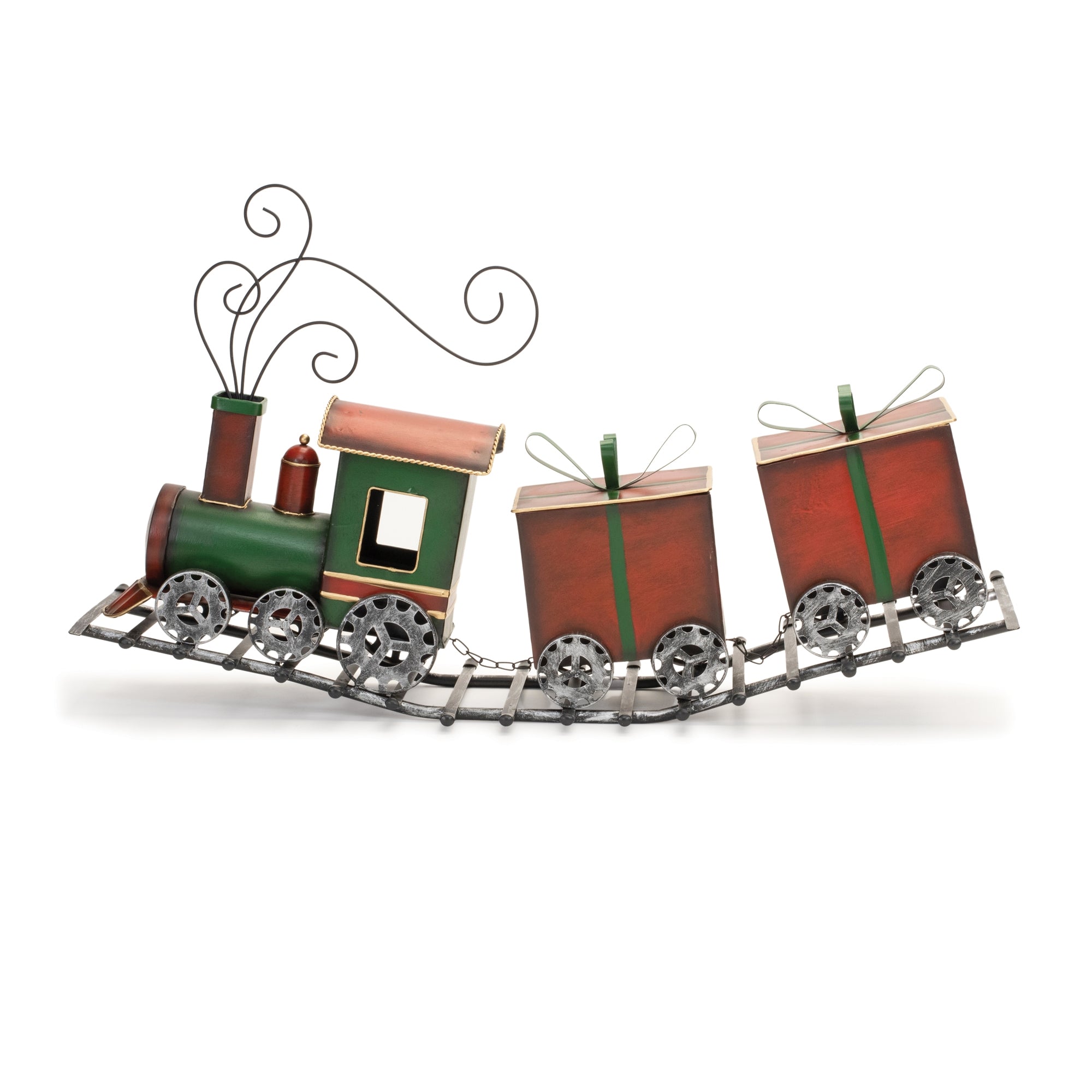 Metal Holiday Train with Presents 29"L
