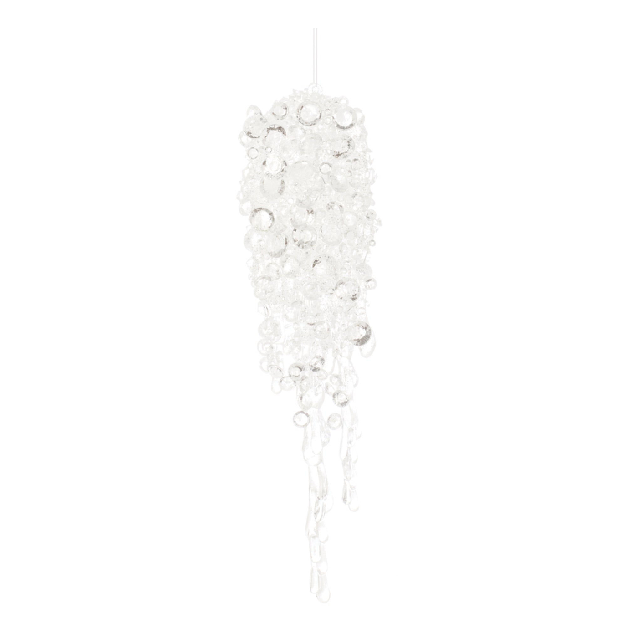 Glittered Icicle Drop Ornament (Set of 12)