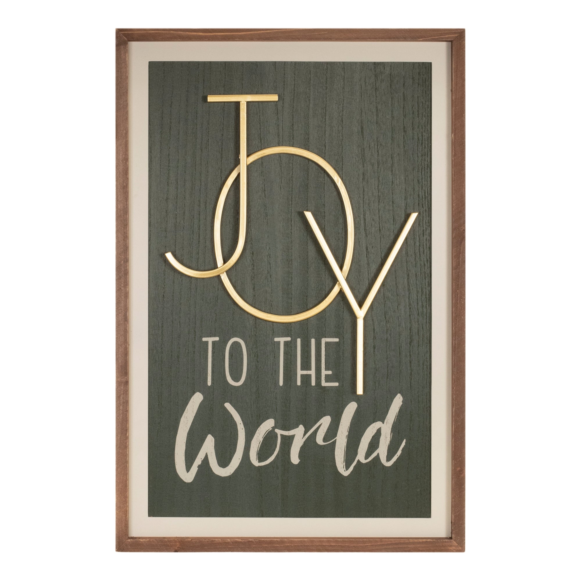 Framed Joy to the World Plaque 23.5"H