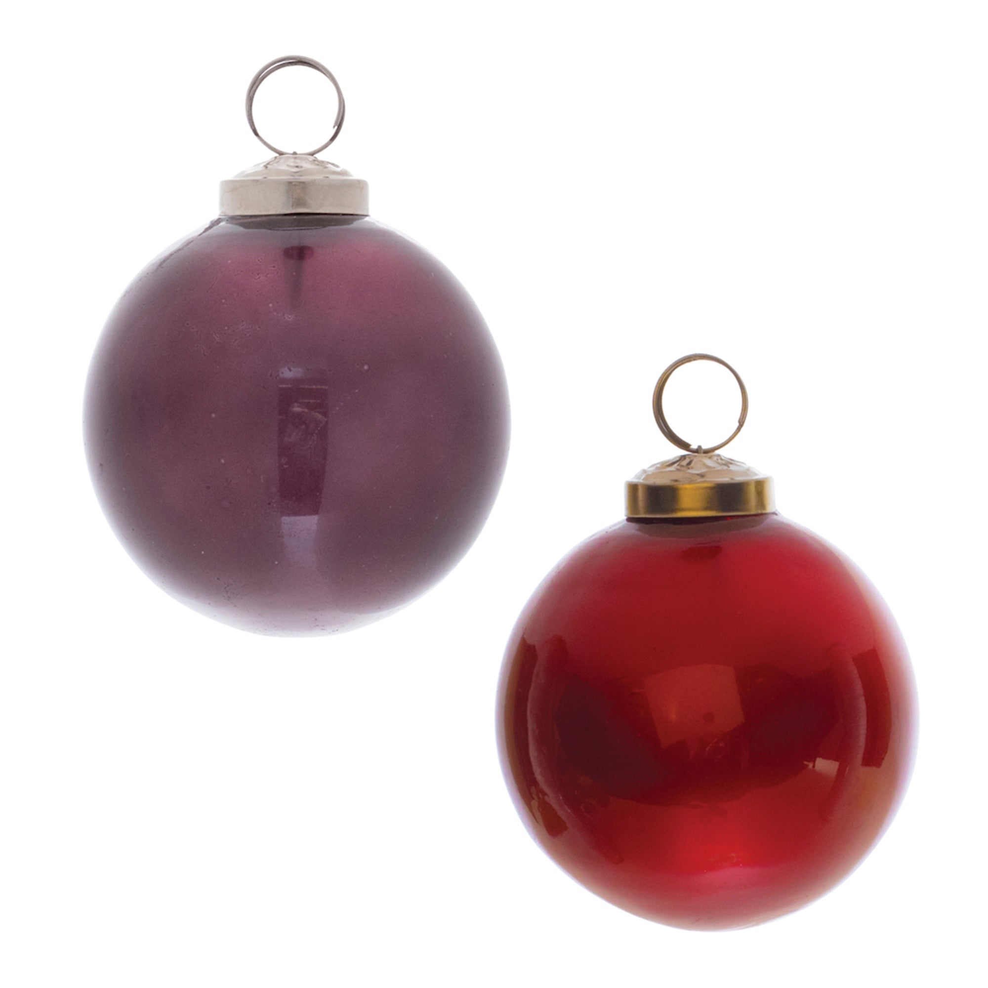 Frosted Soda Lime Glass Ball Ornament (Set of 6)