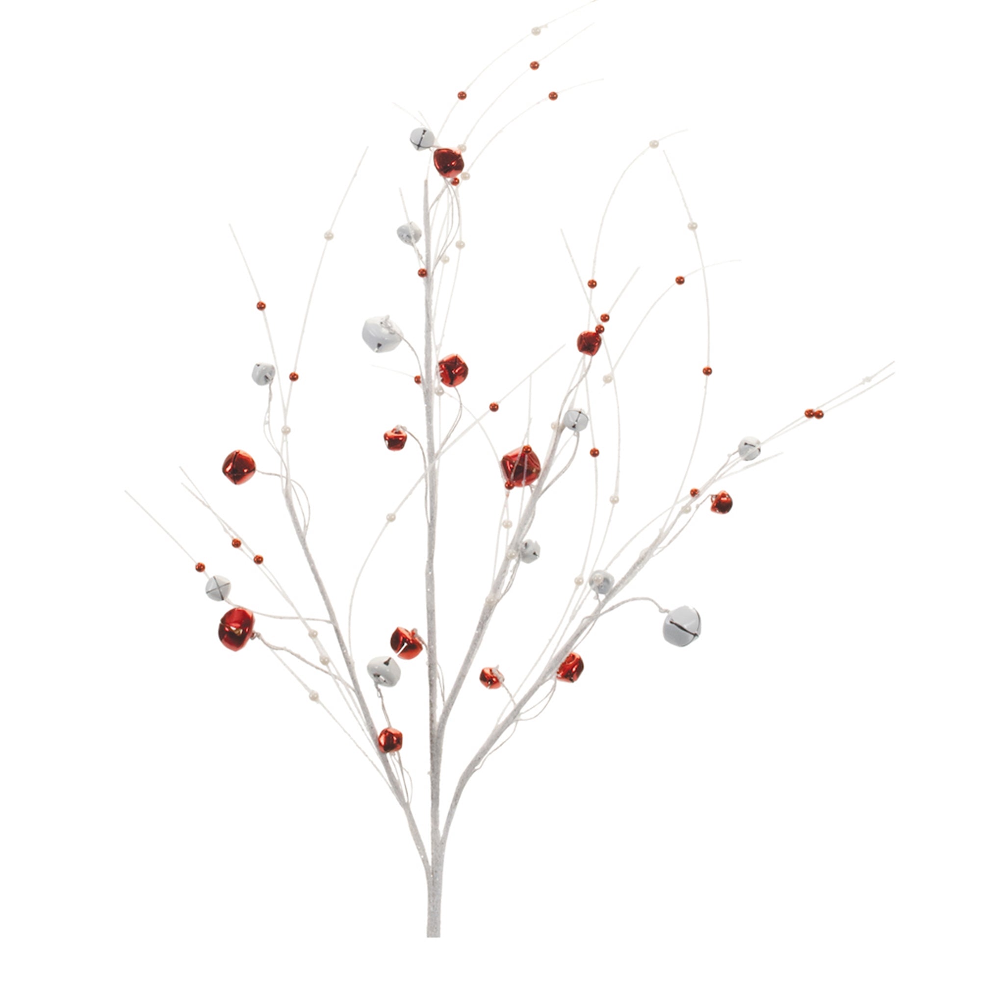 Glittered Sleigh Bell Berry Twig Spray (Set of 2)