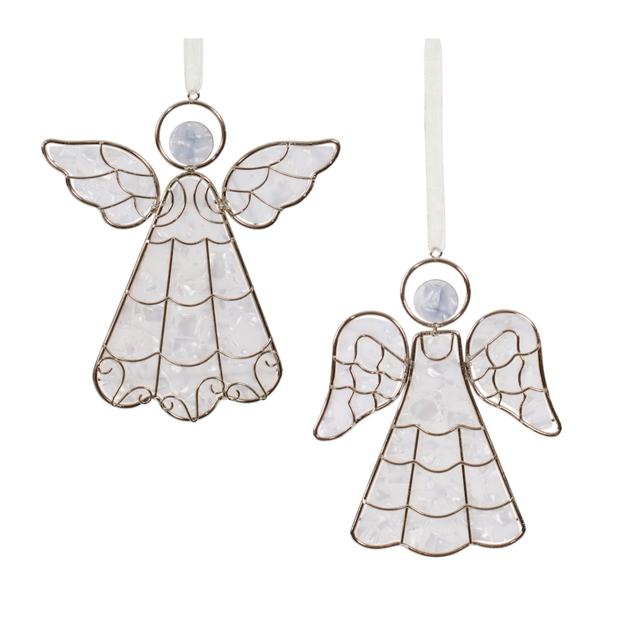 Metal Framed Angel Ornament (Set of 6)