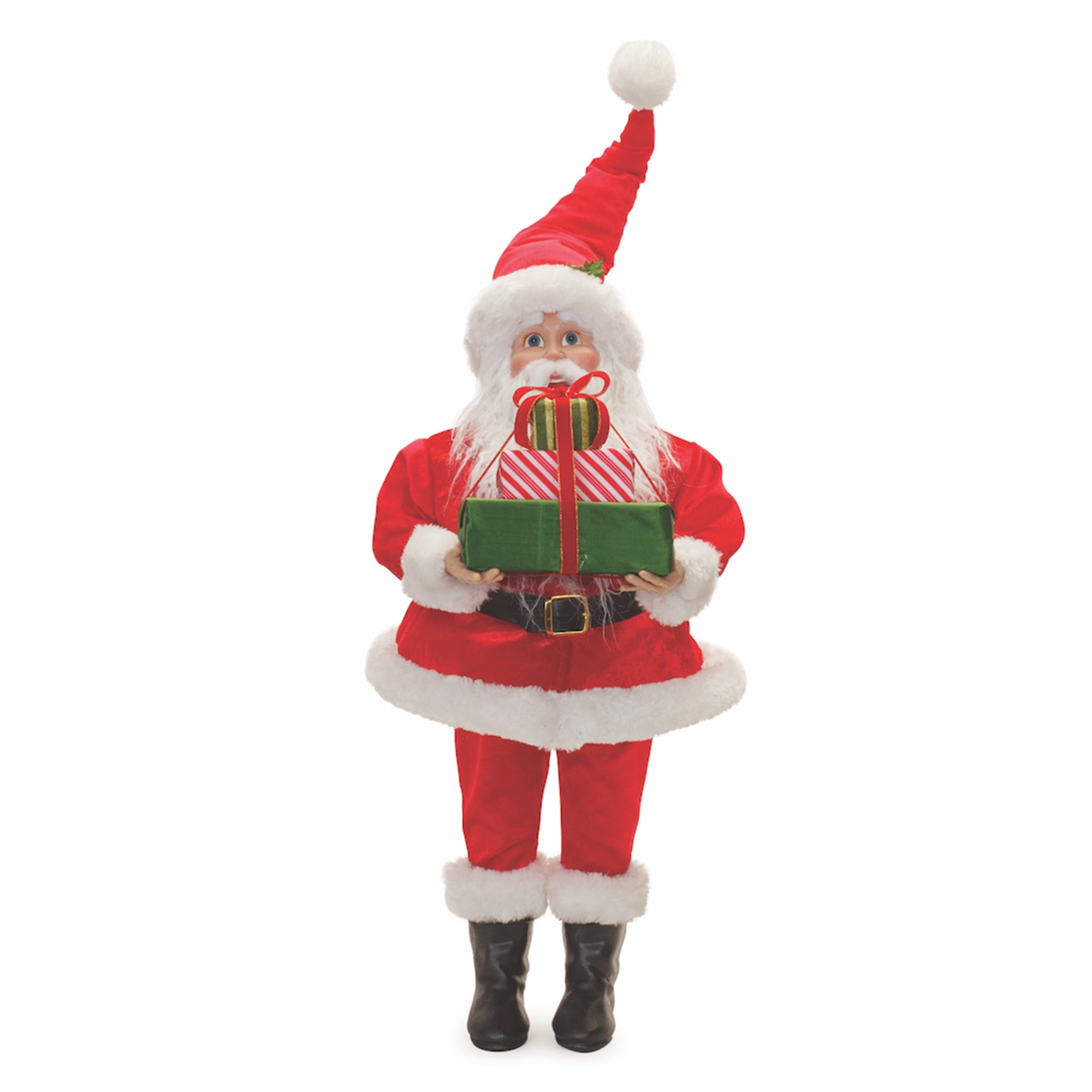 Plush Traditional Santa with Presents 30.5"