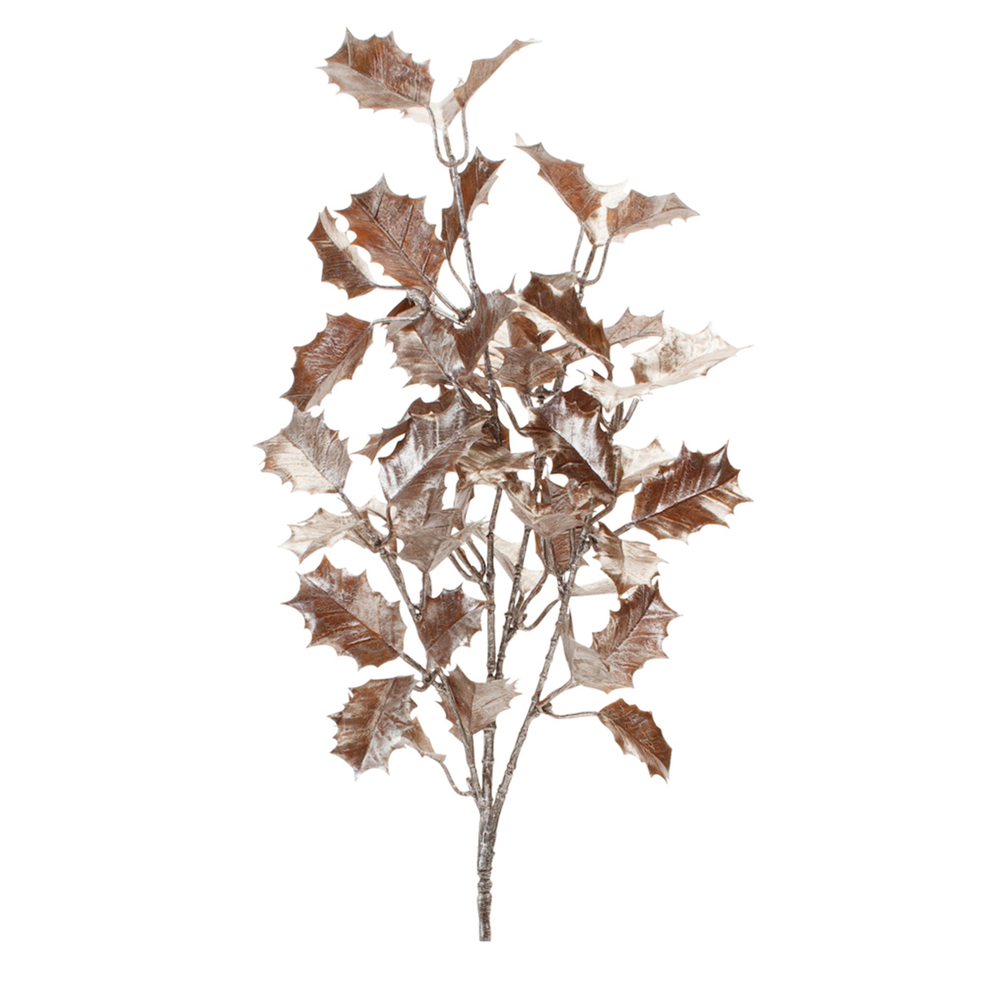 Metallic Holly Leaf Spray (Set of 6)