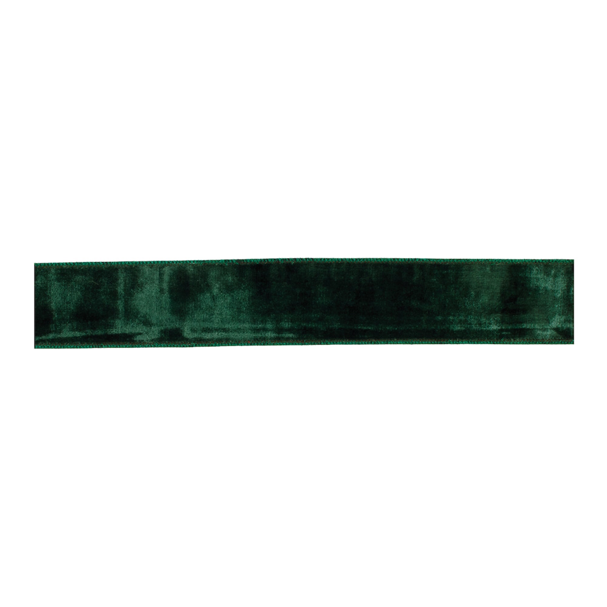 Deep Green Viscose Wired Ribbon (Set of 2)