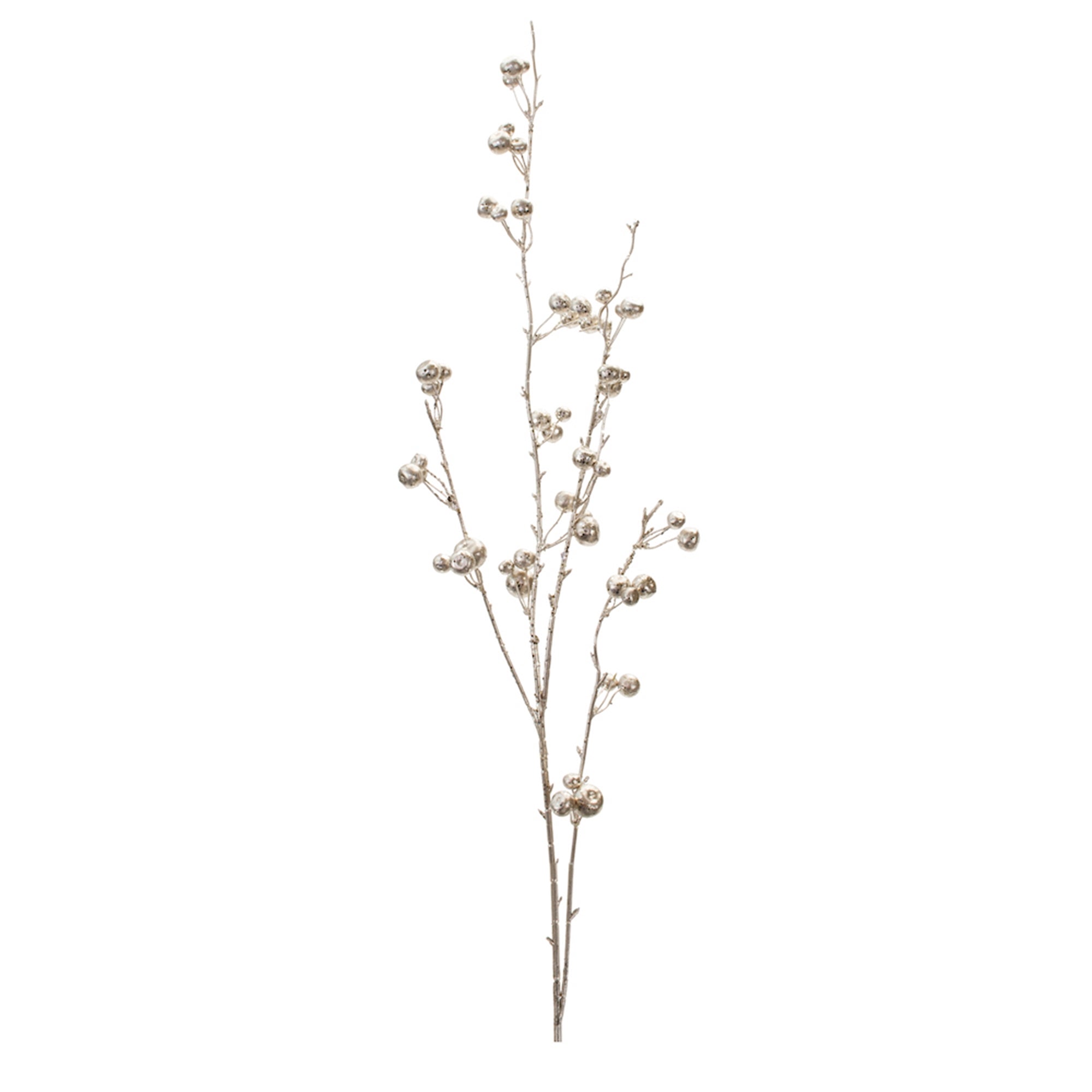 Glittered Gold Berry Twig Spray (Set of 6)