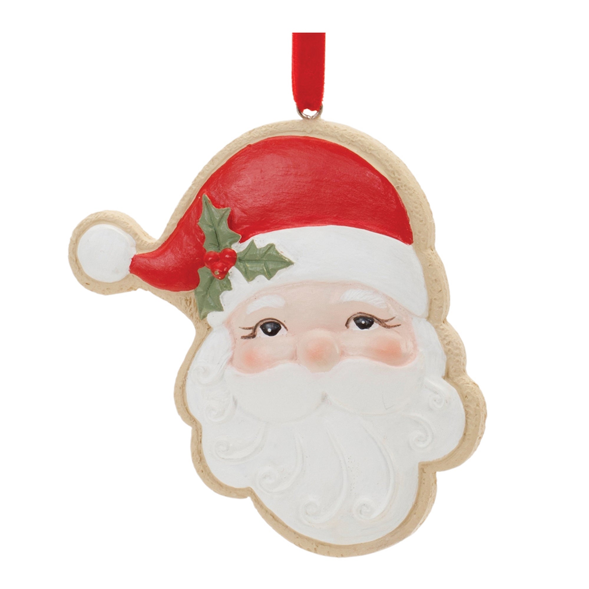 Frosted Santa Cookie Ornament (Set of 12)