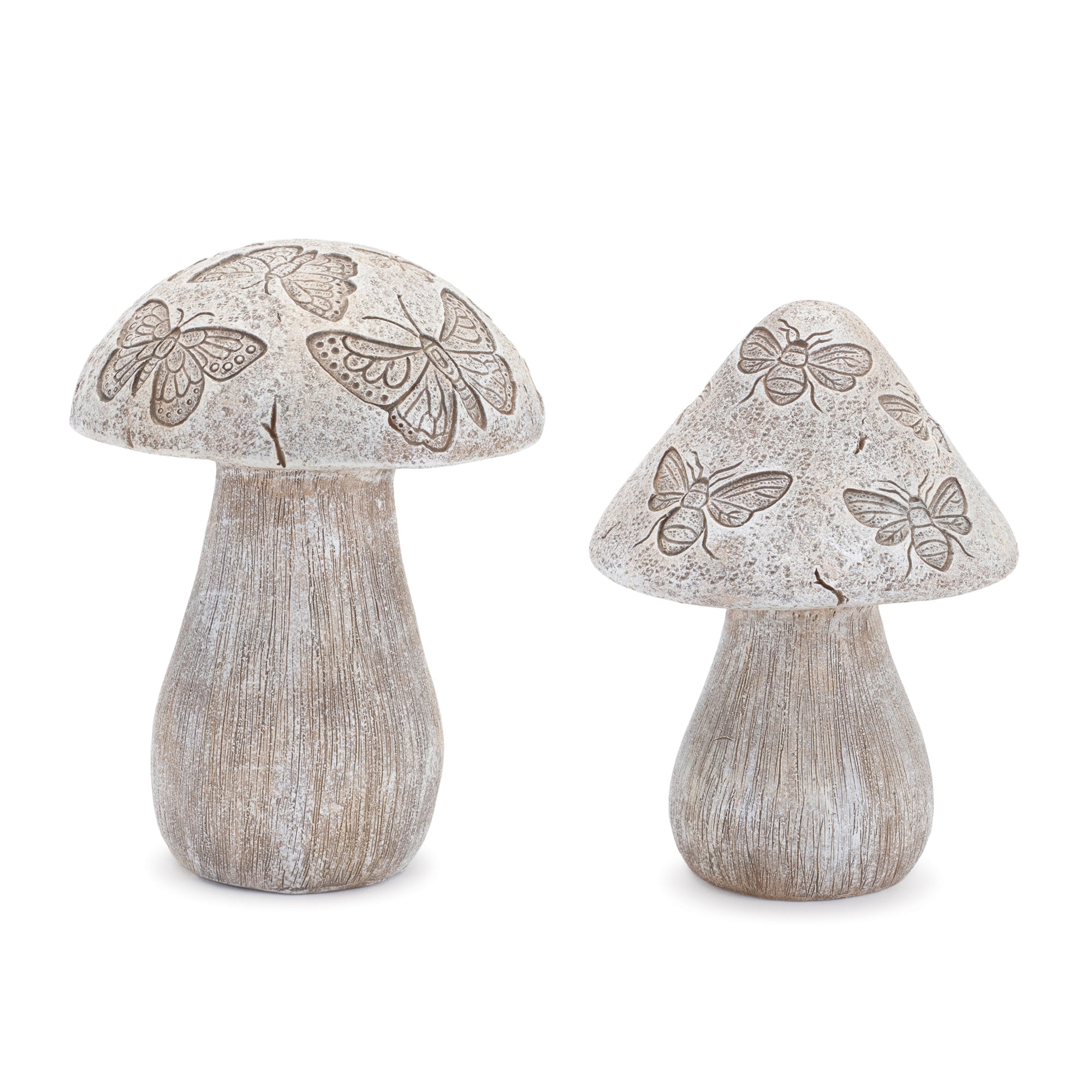 Bumble Bee and Butterfly Print Mushroom (Set of 2)