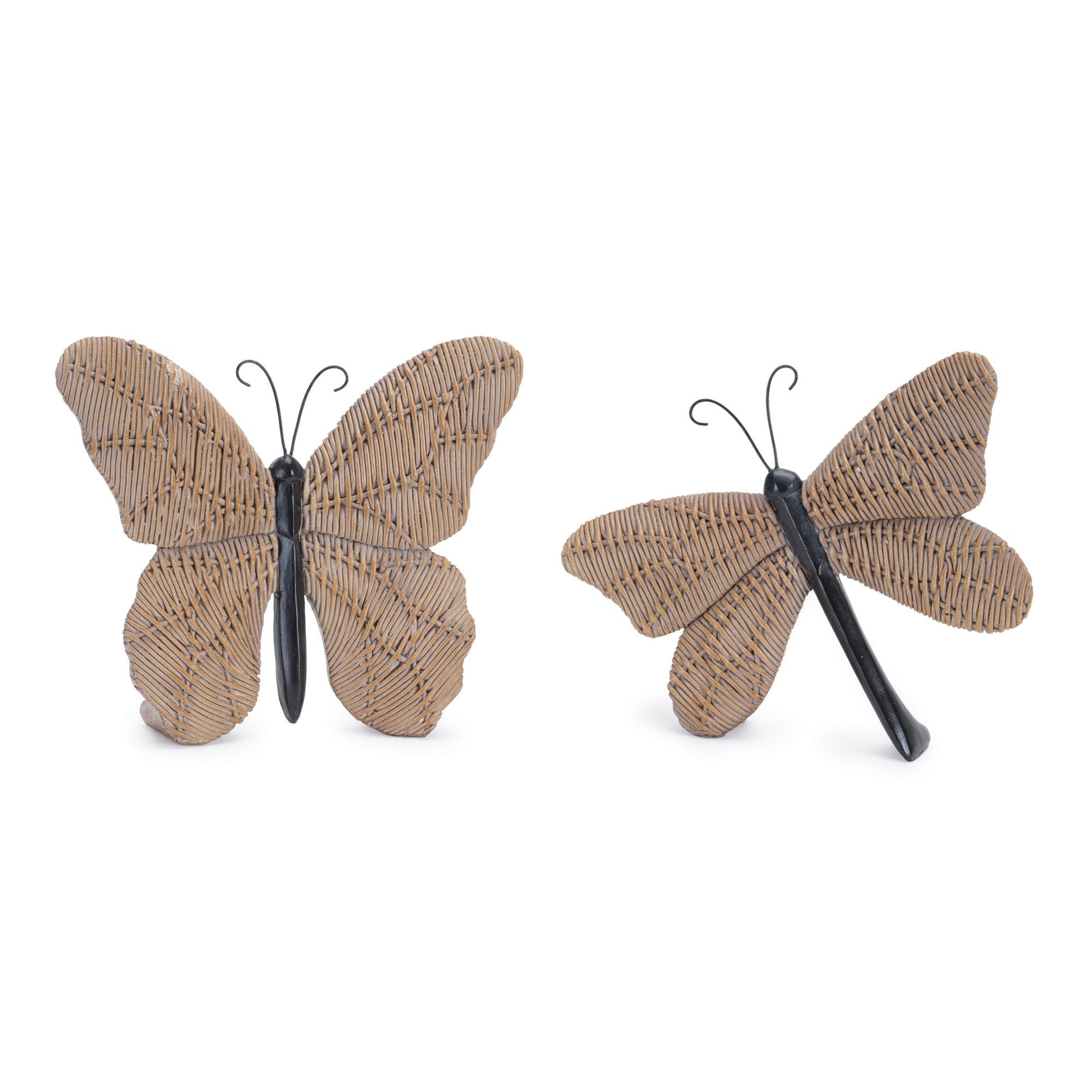 Wicker Design Butterfly and Dragonfly Shelf Sitter (Set of 4)