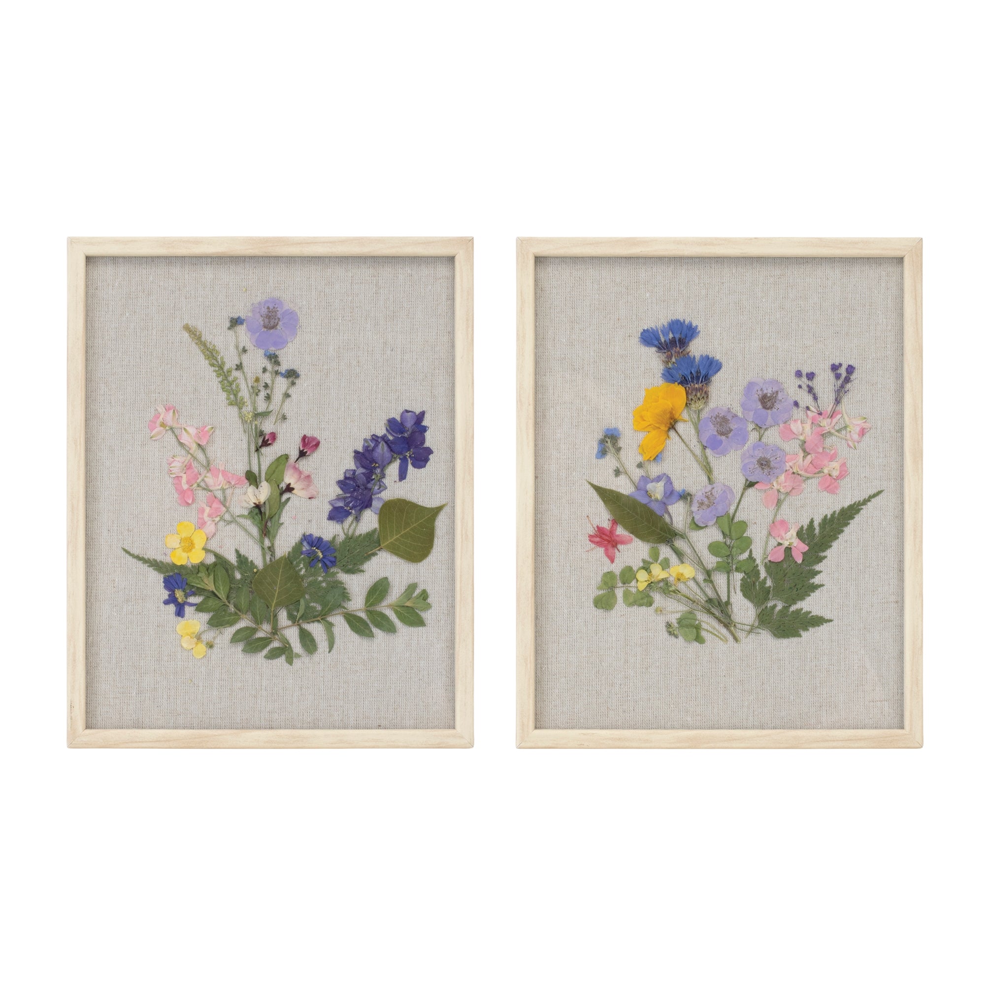 Framed Pressed Floral Art (Set of 2)