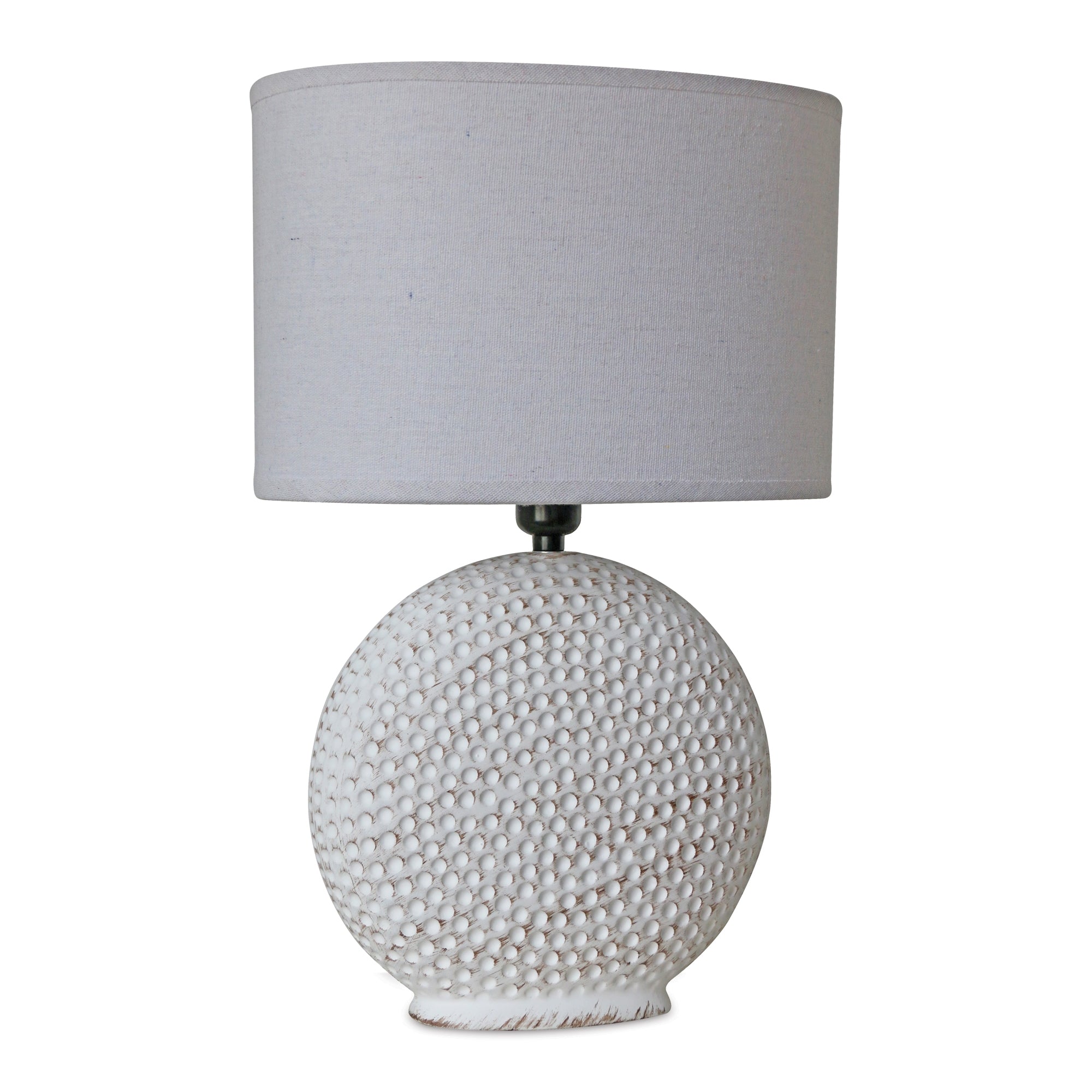 Notched Ceramic Table Lamp 18"H