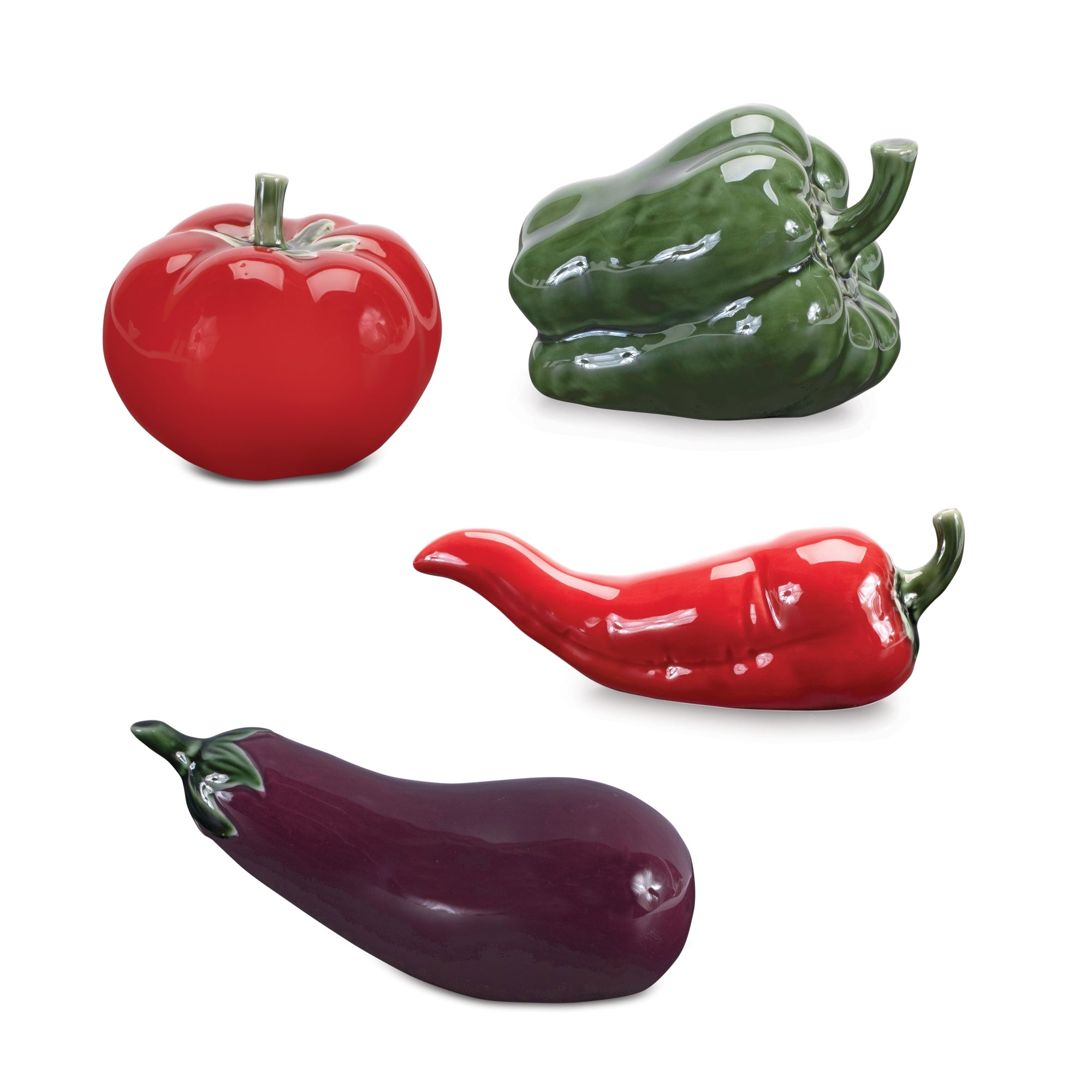 Ceramic Vegetable Décor (Set of 4)