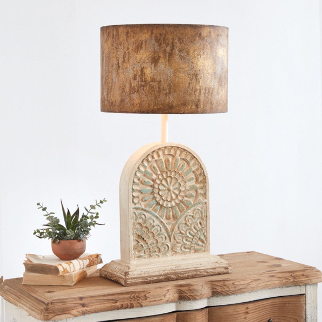 French Country Wood Lamp