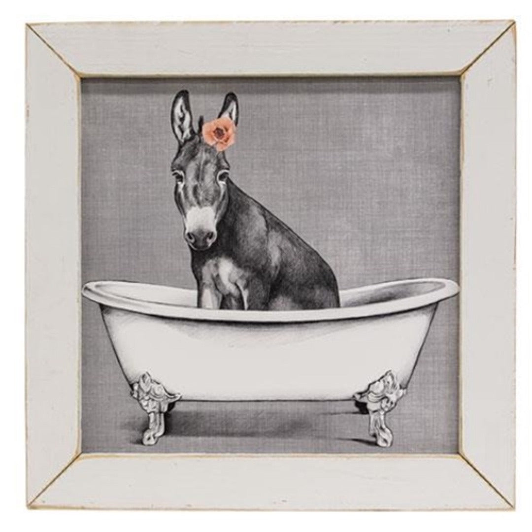 Donkey Bath Time Print